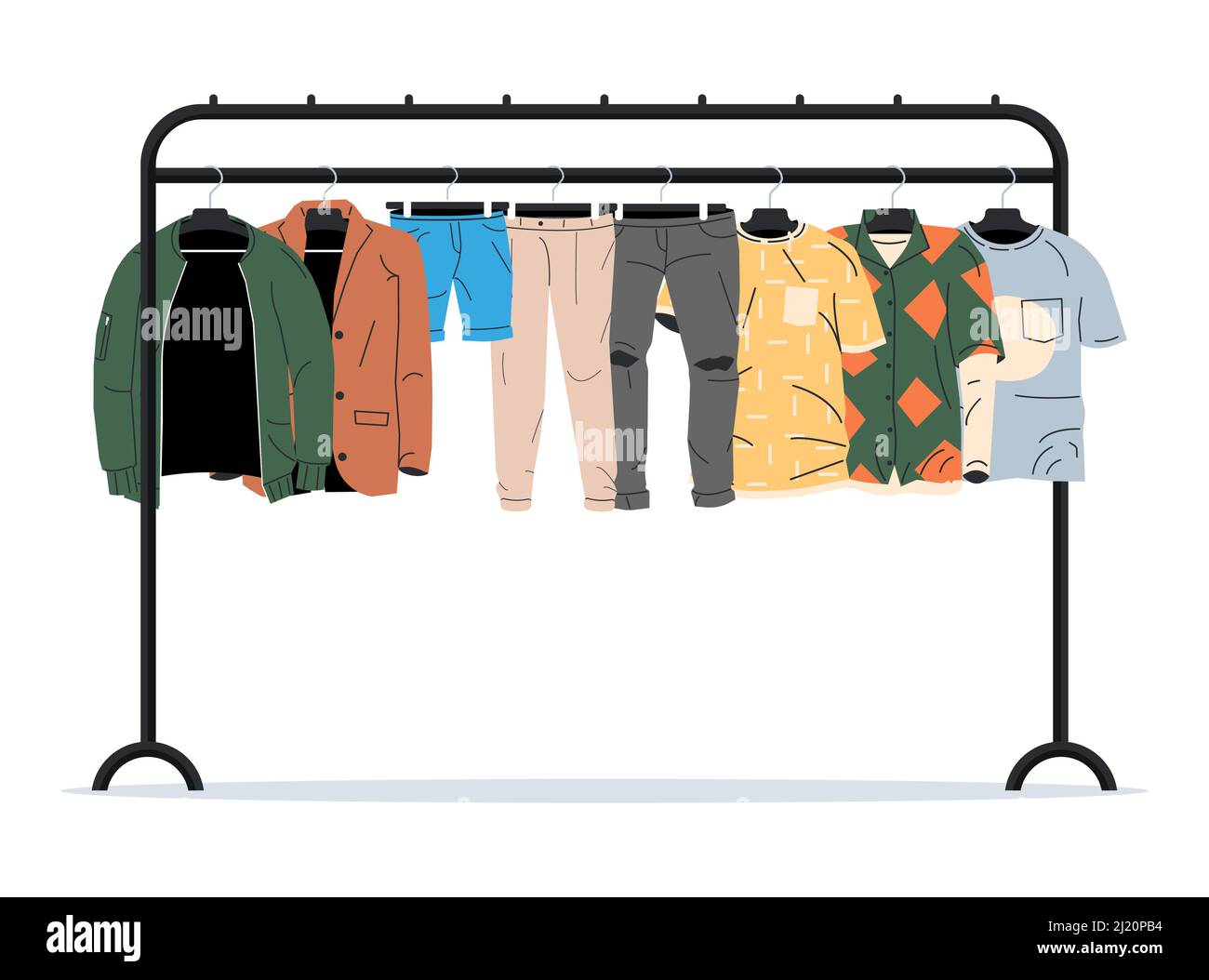 Fashion hanger clothes cartoon Stock Vector Images - Alamy