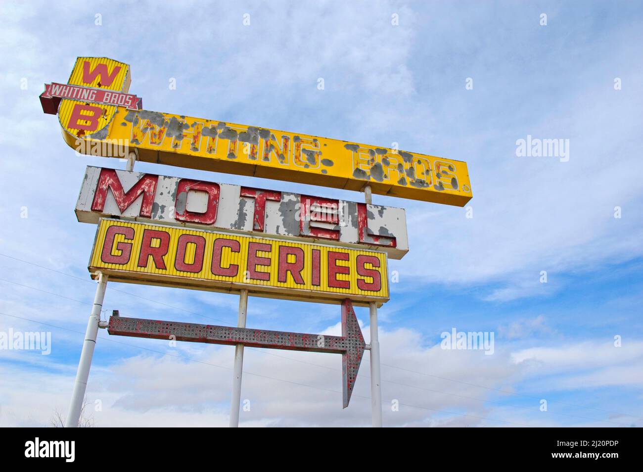 Deserted Route 66 Whiting Brothers gas station, New Mexico, Santa Rosa
