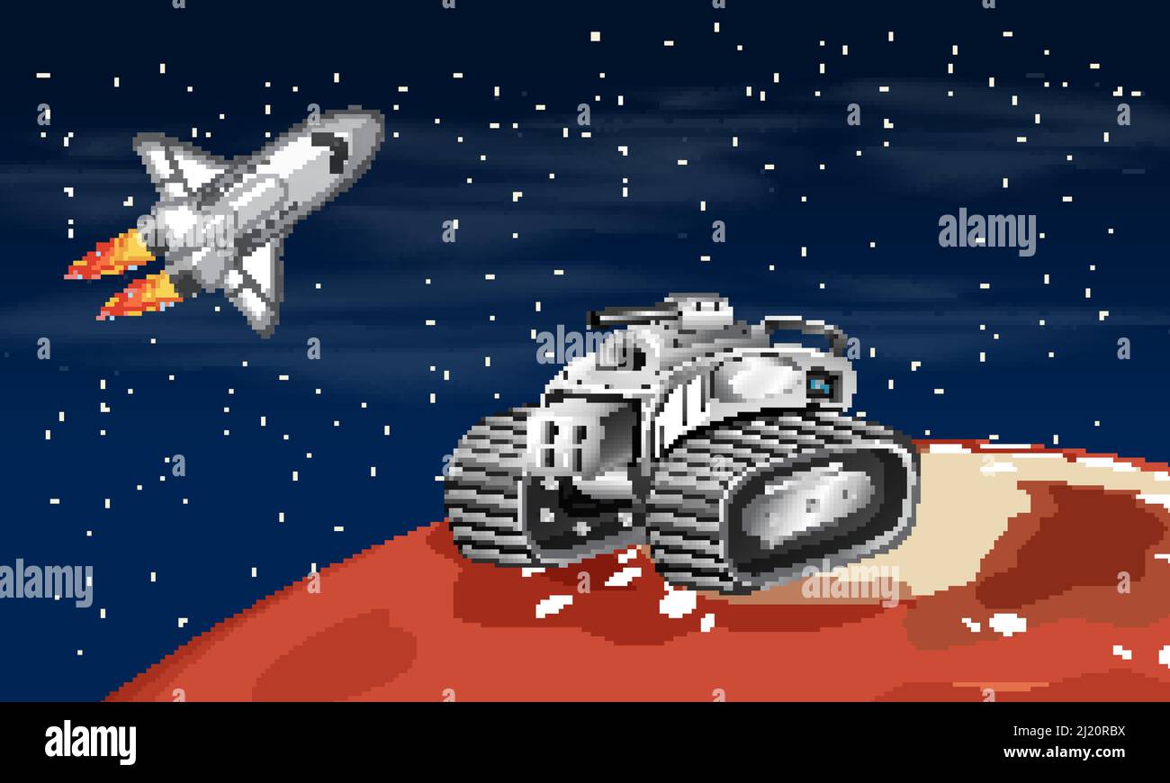 A rocket in the space illustration Stock Vector Image & Art - Alamy
