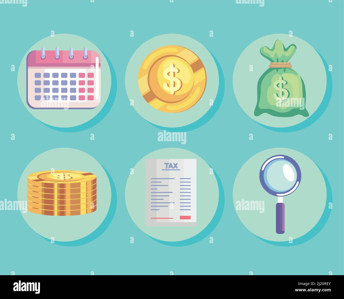 six tax day icons Stock Vector Image & Art - Alamy
