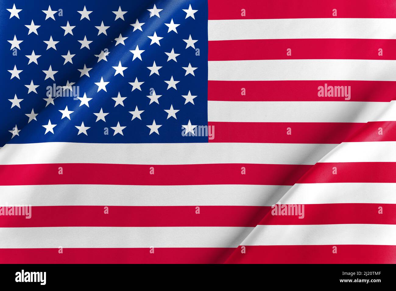 United States wavy flag close-up Stock Photo
