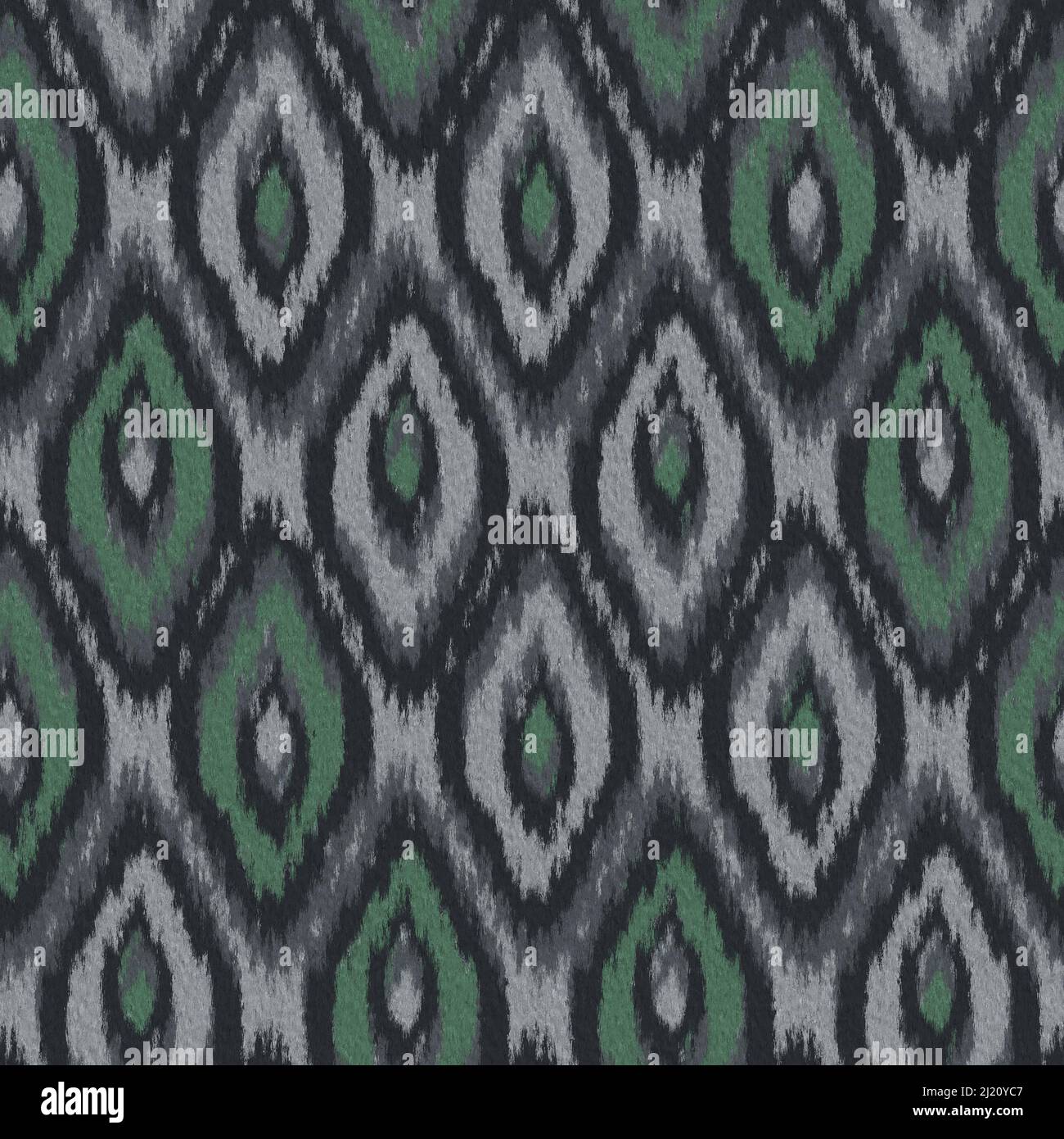 Seamless Ikat- Indian textile Multicolour Pattern designs Stock Photo