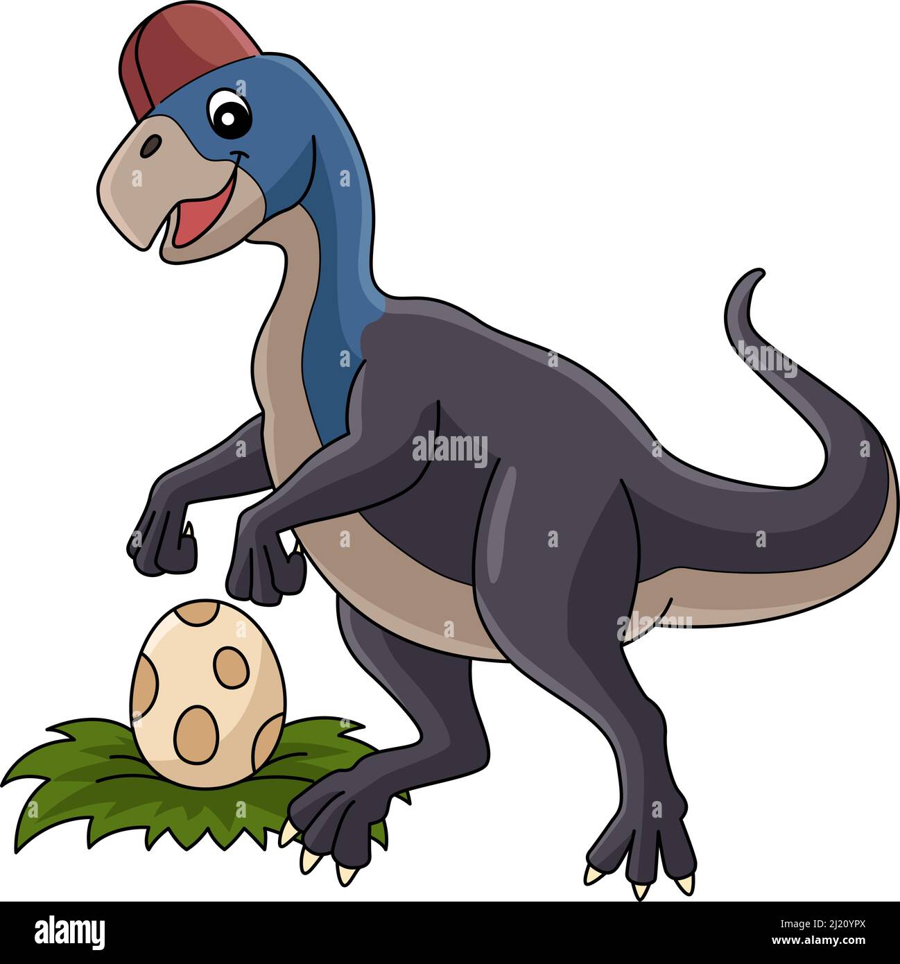 Oviraptor Dinosaur Cartoon Colored Clipart Stock Vector Image & Art - Alamy
