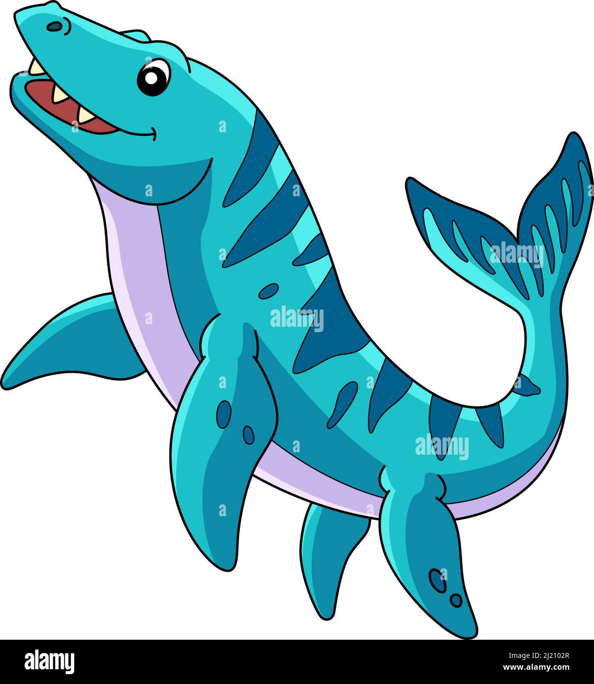 Mosasaurus Dinosaur Cartoon Colored Clipart Stock Vector Image & Art