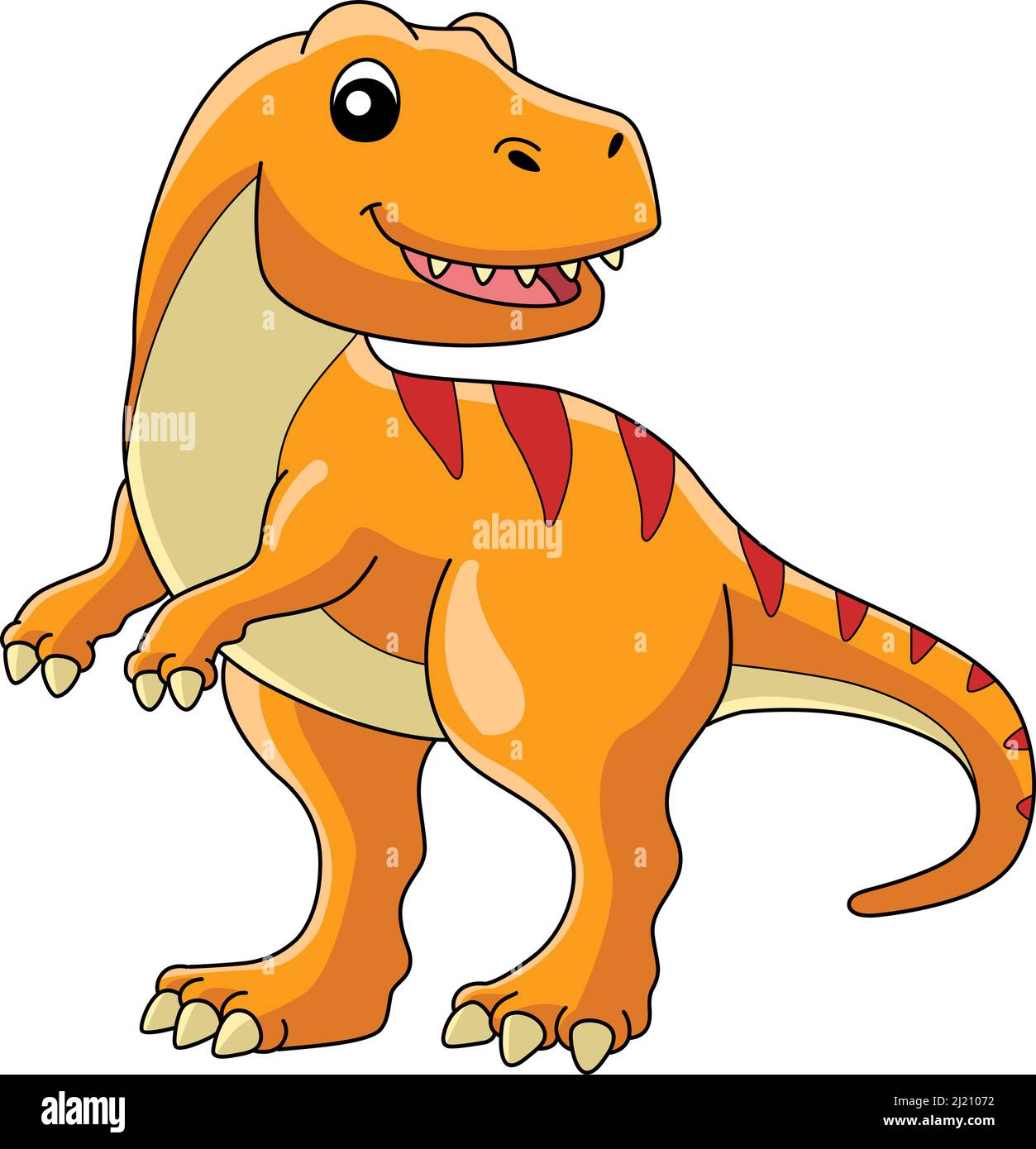Tyrannosaurus Dinosaur Cartoon Colored Clipart Stock Vector Image & Art -  Alamy