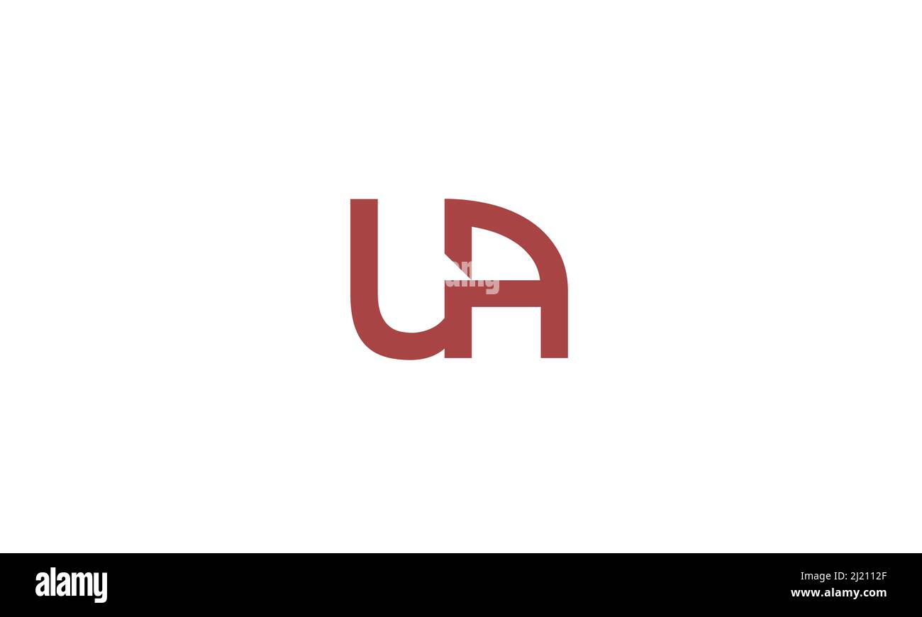 Alphabet letters Initials Monogram logo UA, AU, U and A Stock Vector