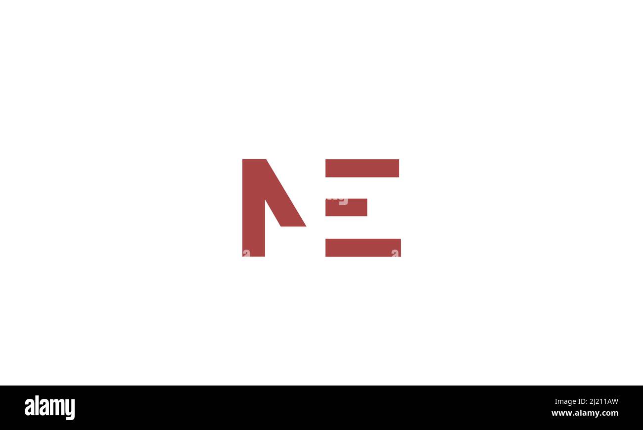 Alphabet letters Initials Monogram logo NE, EN, E and N Stock Vector
