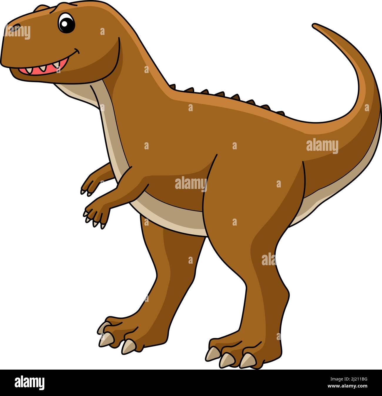 Ekrixinatosaurus Dinosaur Cartoon Colored Clipart Stock Vector