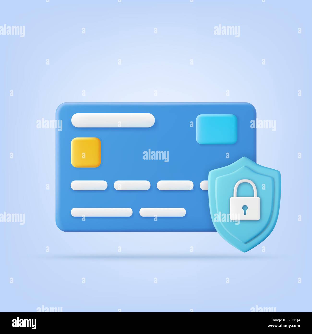 Credit card with lock Stock Vector