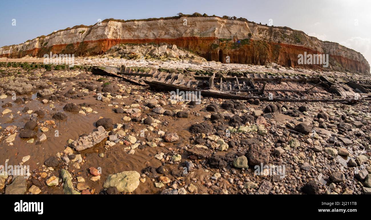 Ultra wide angle fisheye view of the RMS Sheraton steam trawler wreck ...
