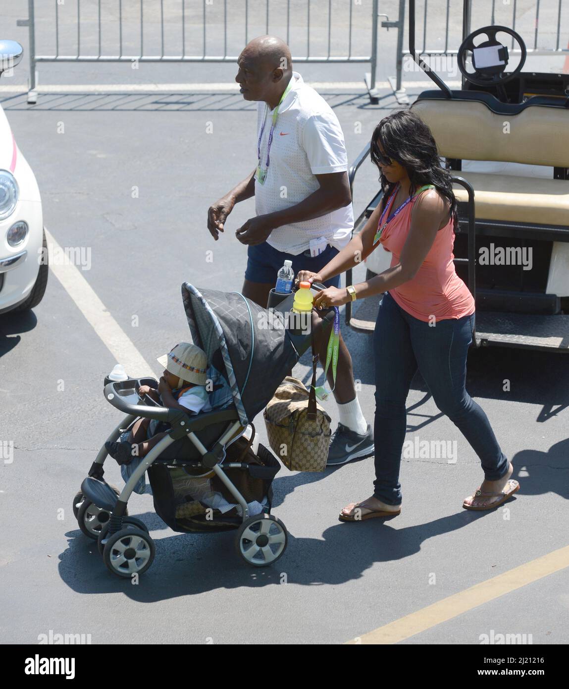 KEY BISCAYNE, FL - MARCH 21: Venus and Serena Williams are big sisters to a new baby brother. Their father Richard Williams has become a dad again at the age of 70 with his 30 something wife Lakeisha Williams, the babies name is Dylan Starr Richard Williams on March 21, 2013 in Key Biscayne, Florida. People: Richard Williams Lakeisha Williams Dylan Starr Richard Williams Transmission Ref: FLXX Must call if interested Michael Storms Credit: Storms Media Group/Alamy Live News Stock Photo