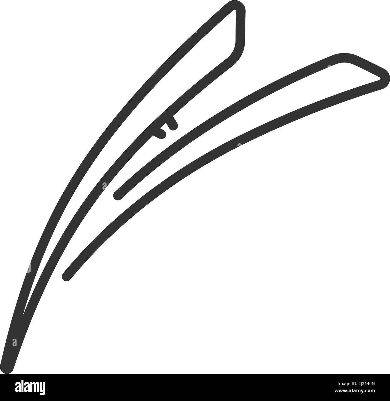 Hair Clip Icon. Editable Bold Outline With Color Fill Design. Vector