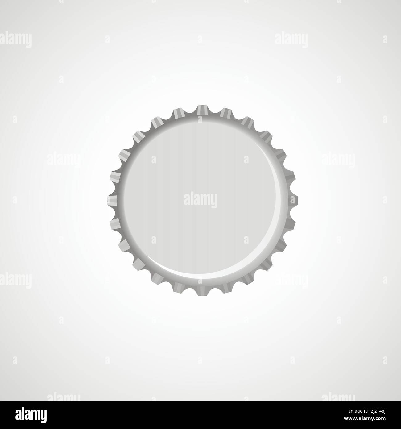 Flag bottle cap on white background. Abstract isolated vector