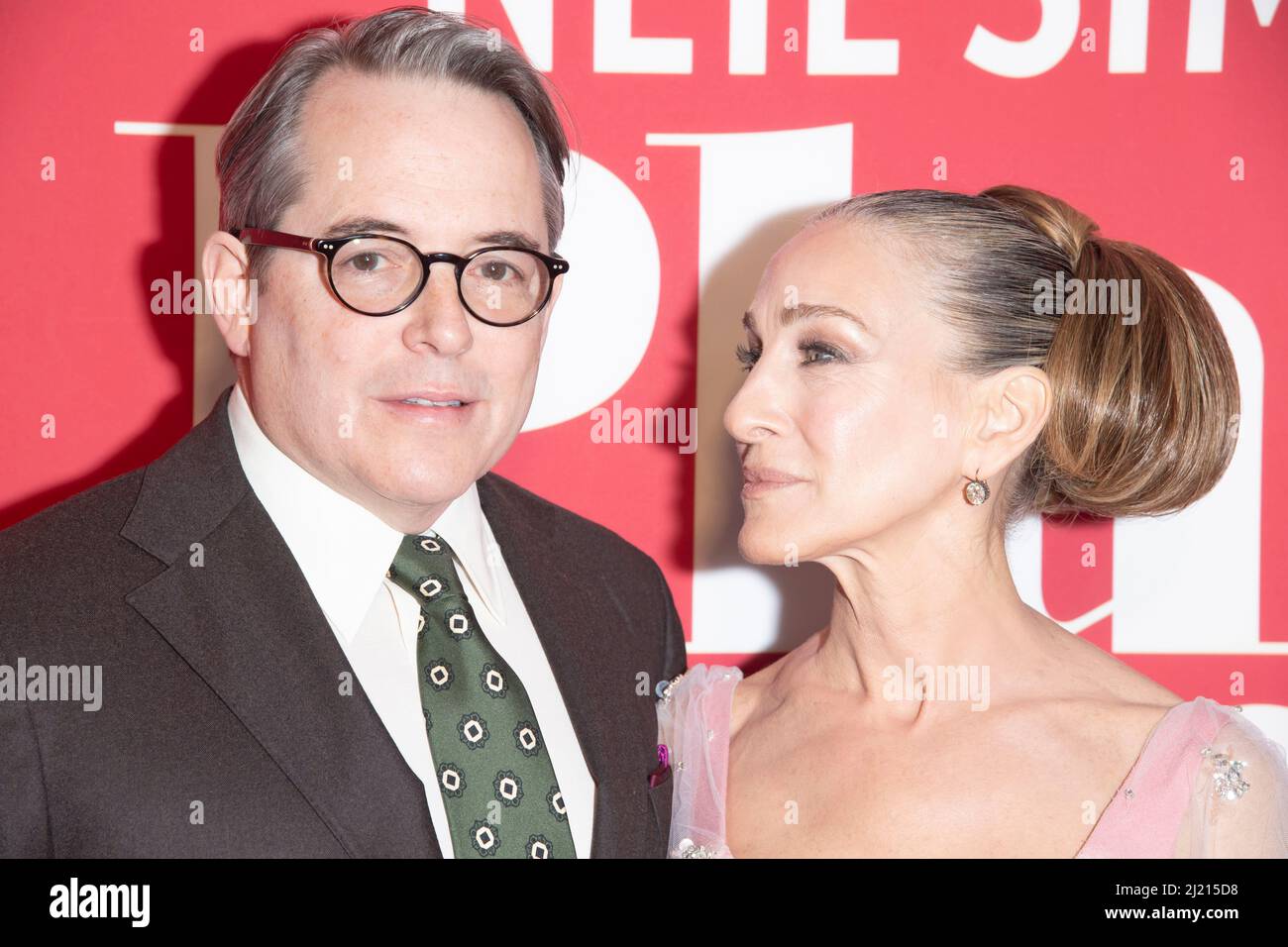 NEW YORK, NEW YORK MARCH 28 Matthew Broderick and Sarah Jessica