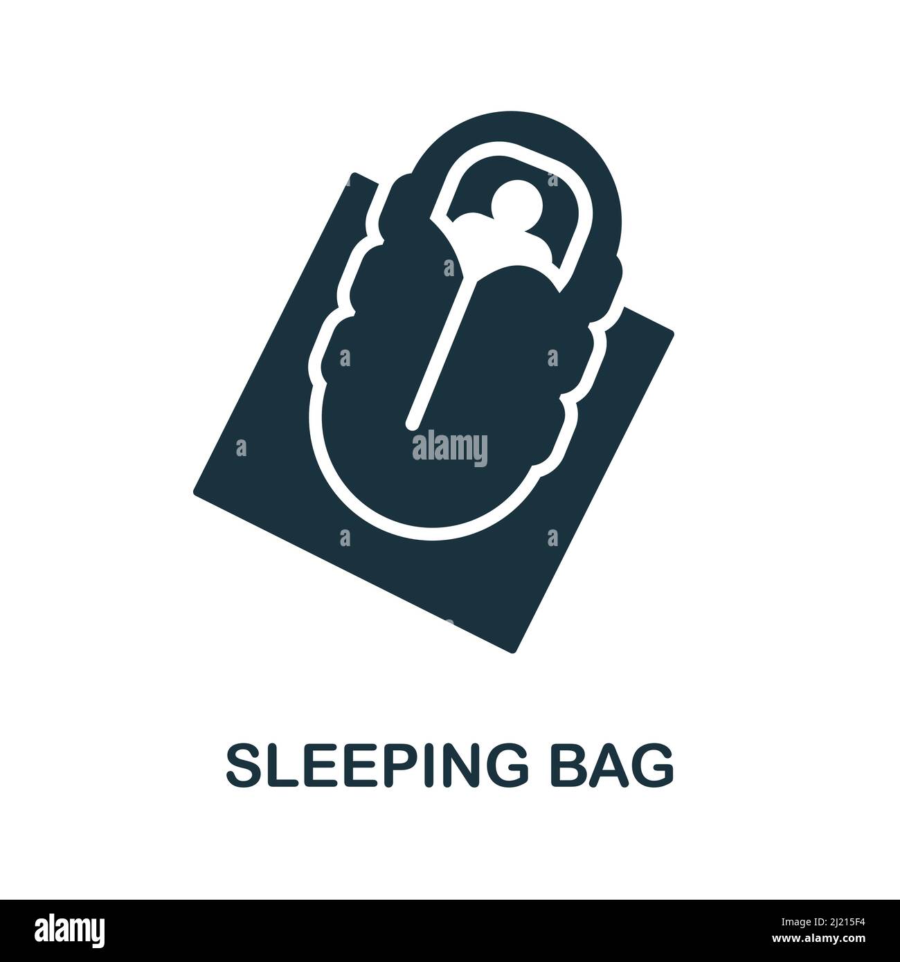 Sleeping Bag icon. Monochrome simple Sleeping Bag icon for templates, web design and