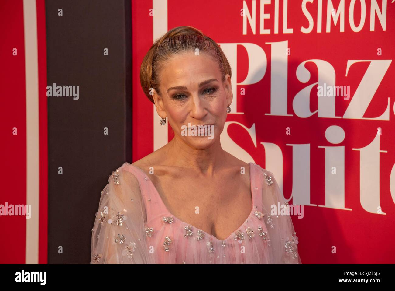 NEW YORK, NEW YORK MARCH 28 Sarah Jessica Parker attends "Plaza