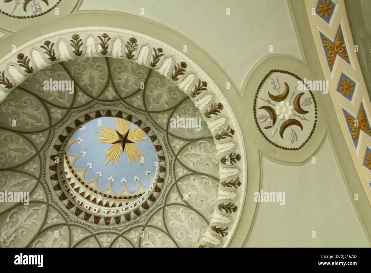 Ceiling of the mosque in the palace gardens of Schwetzingen, Baden