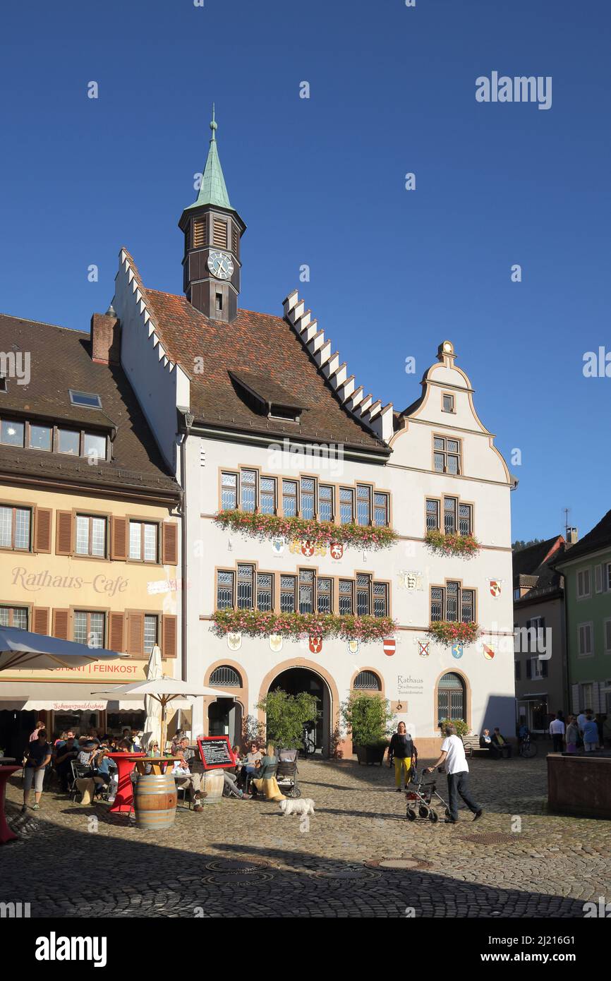 Town hall in Staufen in Markgräflerland, Baden-Württemberg, Germany Stock Photo