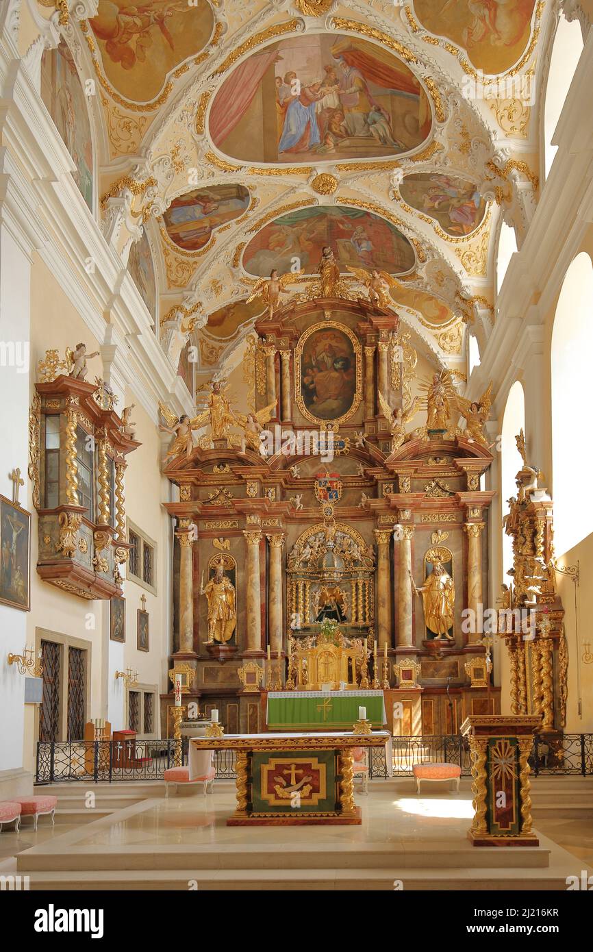 Baroque basilica in Frauenkirchen, Lake Neusiedl, Burgenland, Austria Stock Photo