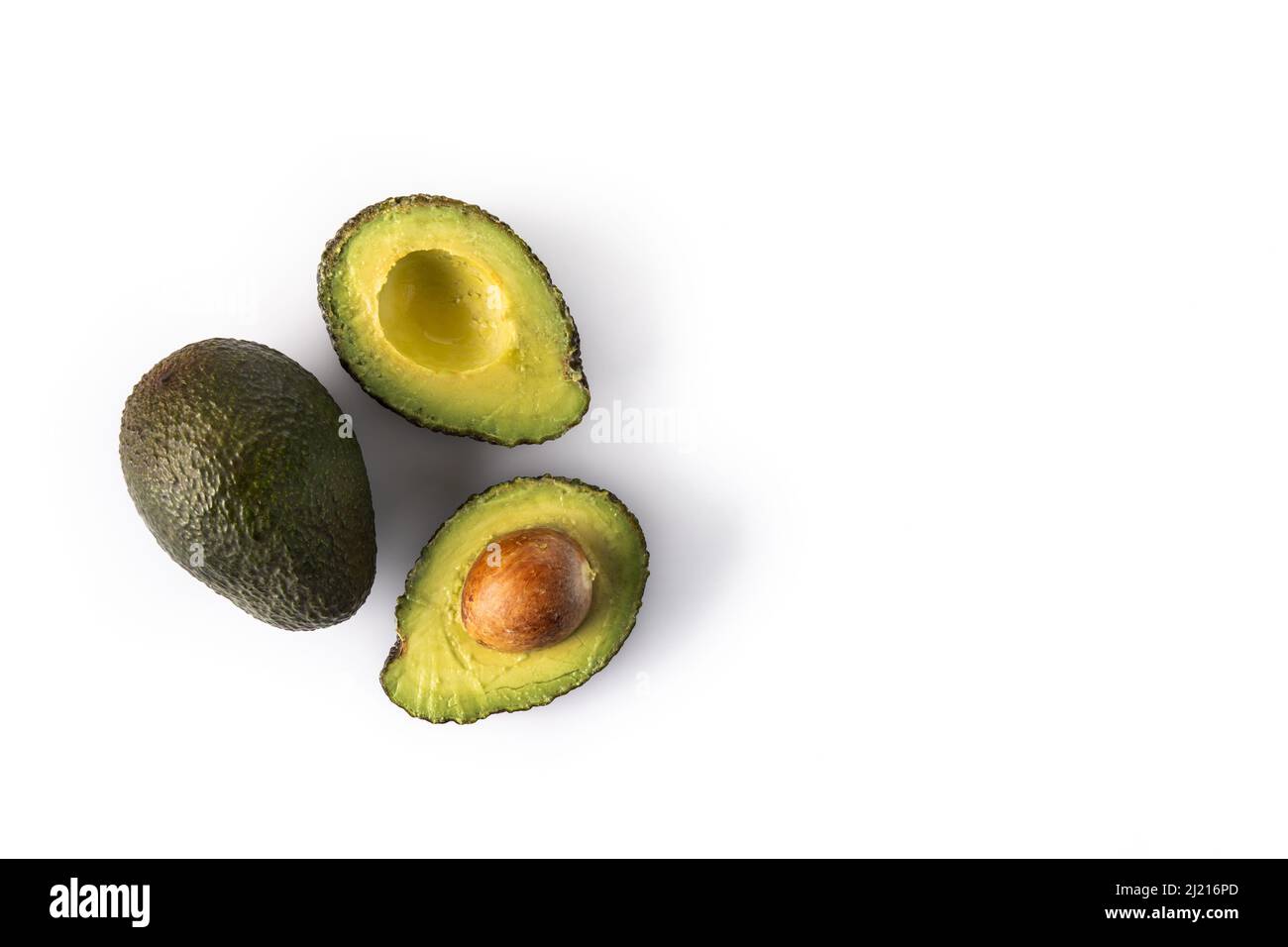 Fresh avocado isolated on white background Stock Photo