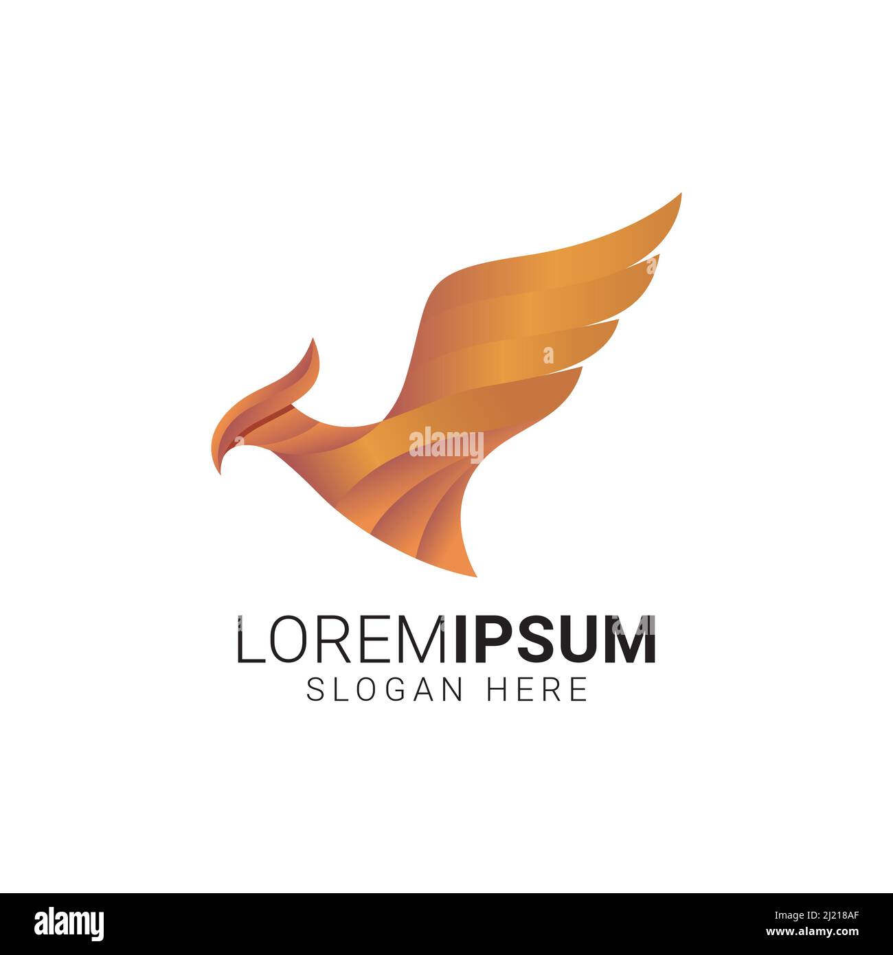 Fire Phoenix Bird Mascot Logo Design Vector Stock Vector