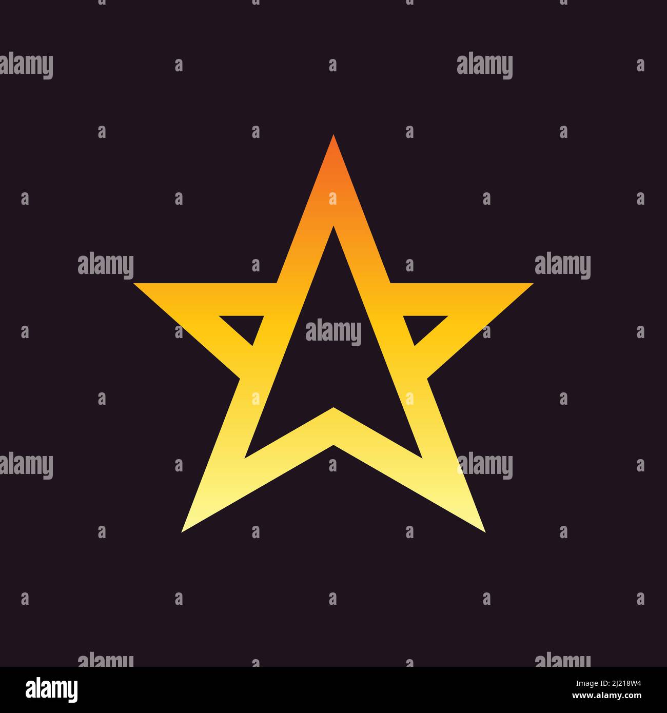 Initial Letter A Stars and Arrow Logo Design Vector Stock Vector