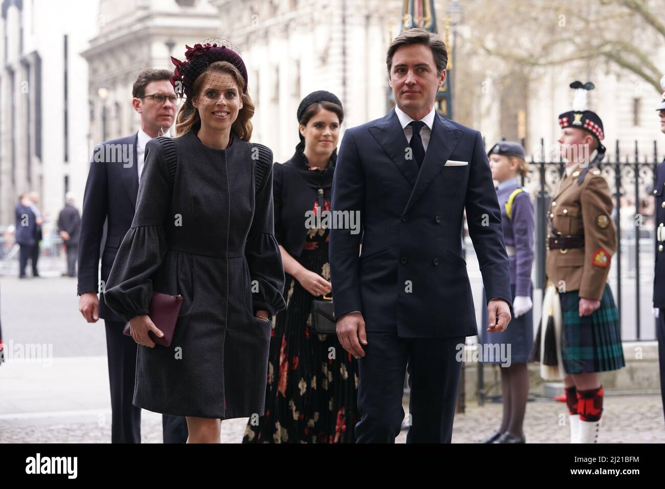 Princess Beatrice and Edoardo Mapelli Mozzi with Princess Eugenie and