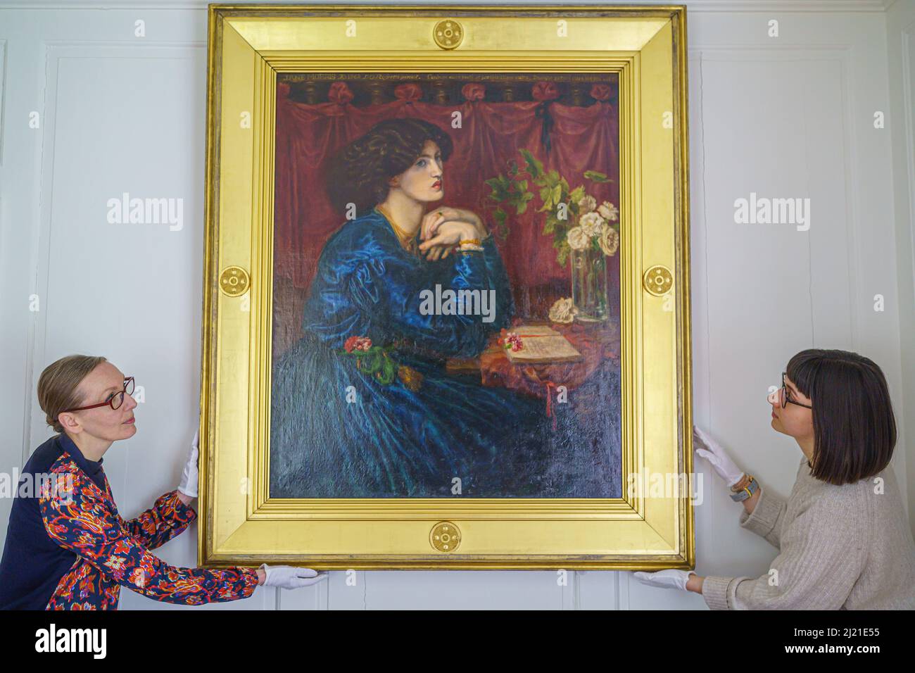 blue silk dress rossetti Dante Gabriel Rossetti