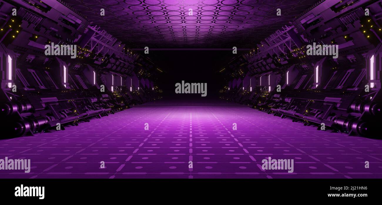 Pink purple neon abstract background, glowing panels in ultraviolet