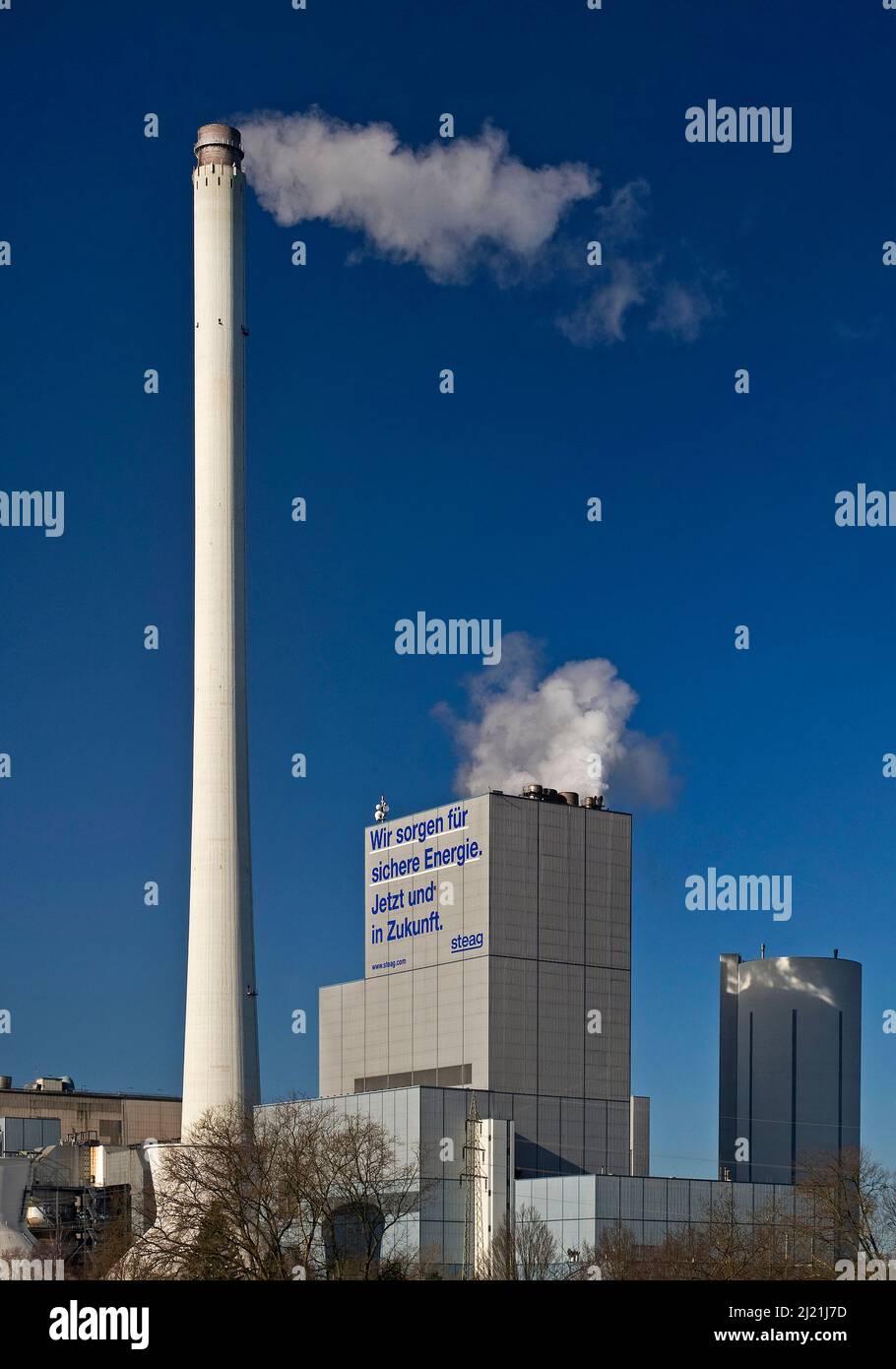 Coal-fired power station Herne of the Steag concern, Germany, North Rhine-Westphalia, Ruhr Area, Herne Stock Photo