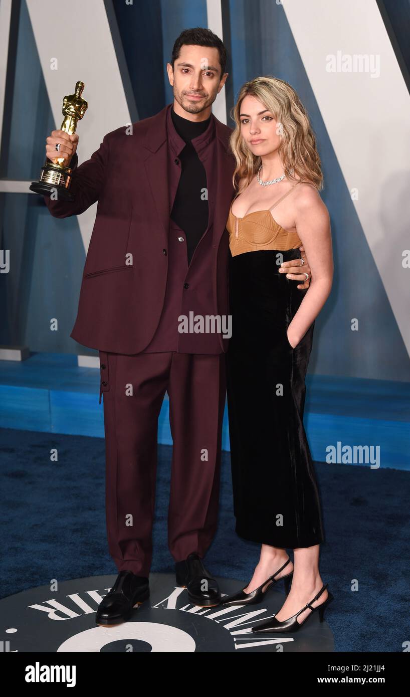 March 27th, 2022, Los Angeles, USA. Riz Ahmed and Fatima Farheen Mirza ...