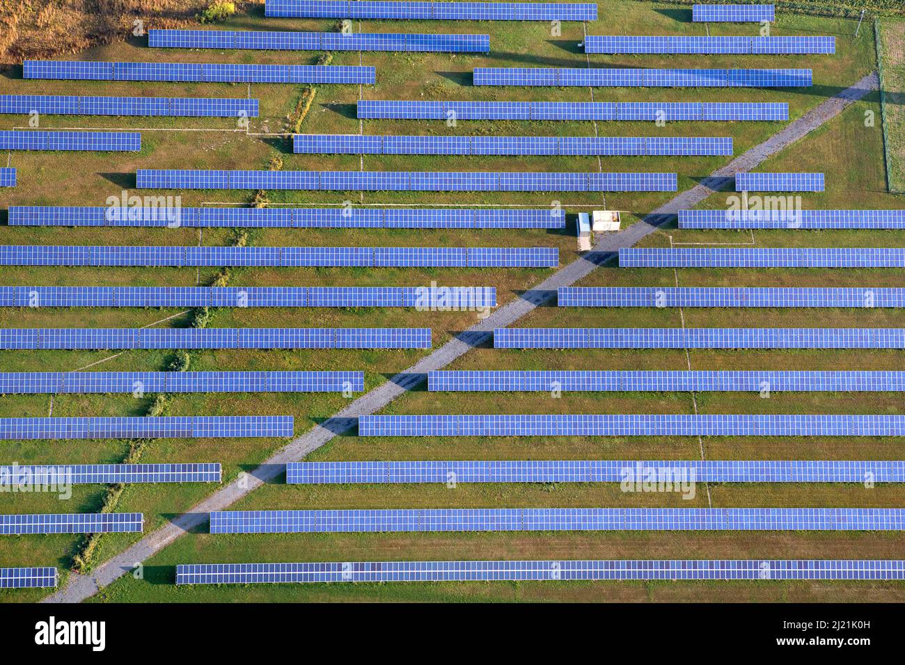 Solar panels, aerial view, Belgium, Flanders Stock Photo Alamy