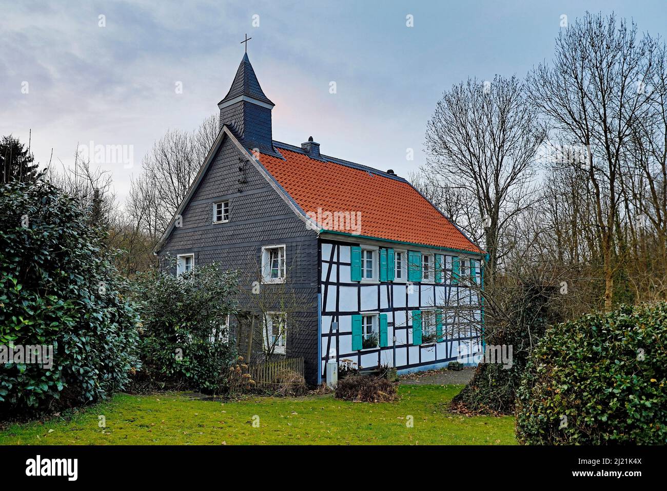 Church in Abtskueche, Germany, North Rhine-Westphalia, Bergisches Land, Heiligenhaus Stock Photo