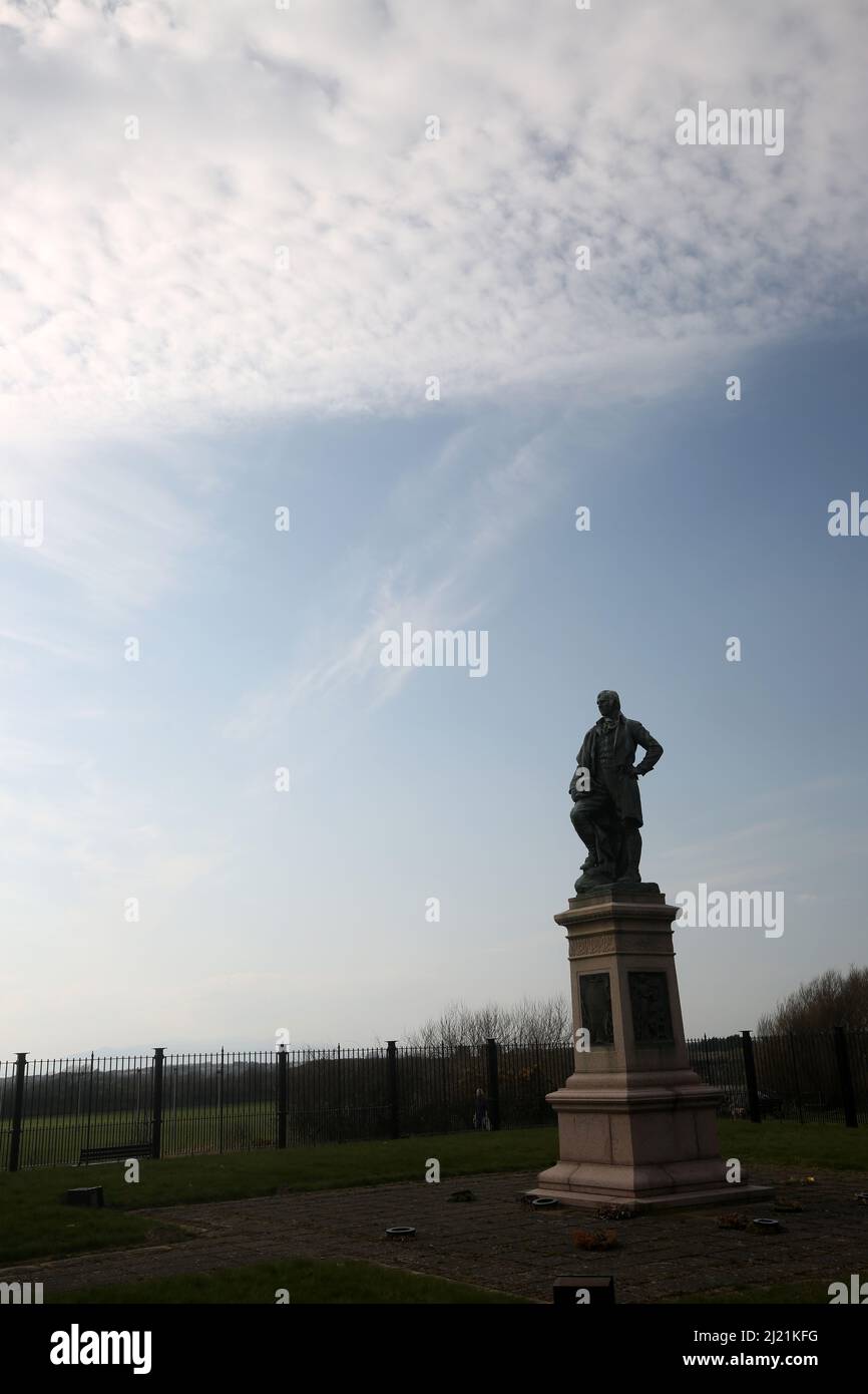 Irvine, Ayrshire, Scotland, UK. Statue of Robert Burns Stock Photo Alamy