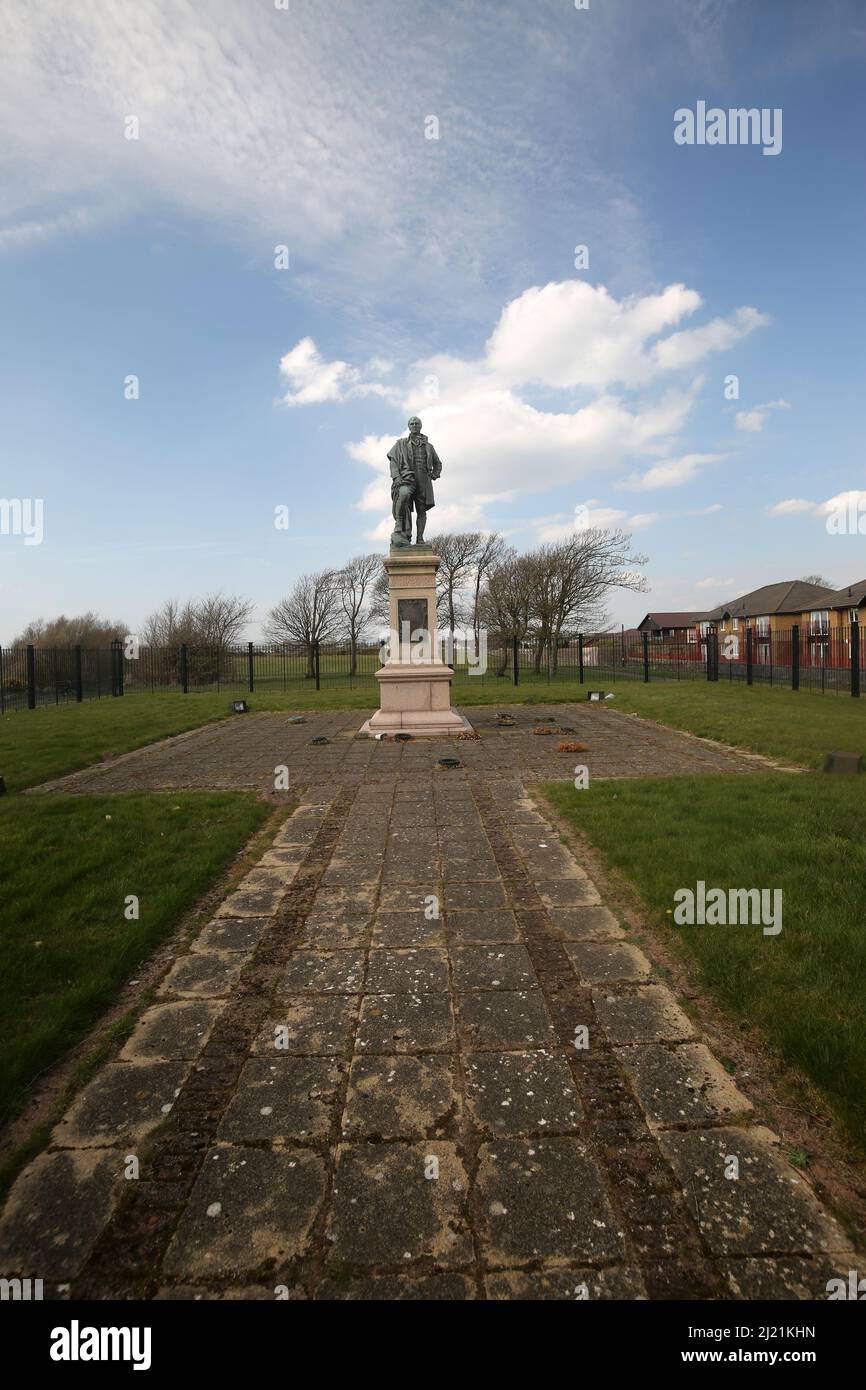 Irvine, Ayrshire, Scotland, UK. Statue of Robert Burns Stock Photo Alamy