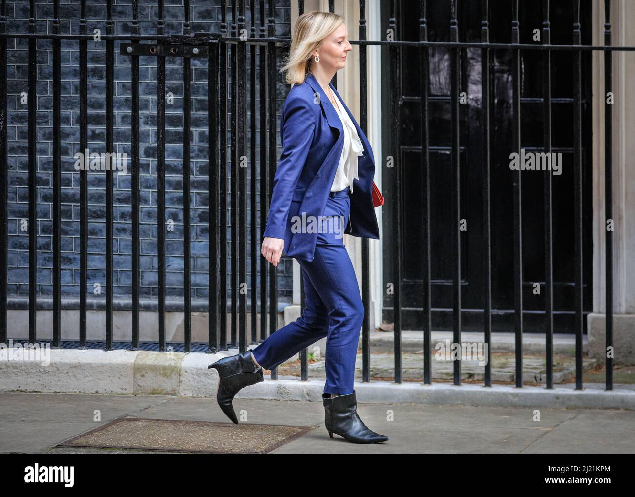 Liz Truss MP, Secretary of State for Foreign, Commonwealth and Development Affairs; Minister for Women and Equalities, Downing Street, London, UK Stock Photo