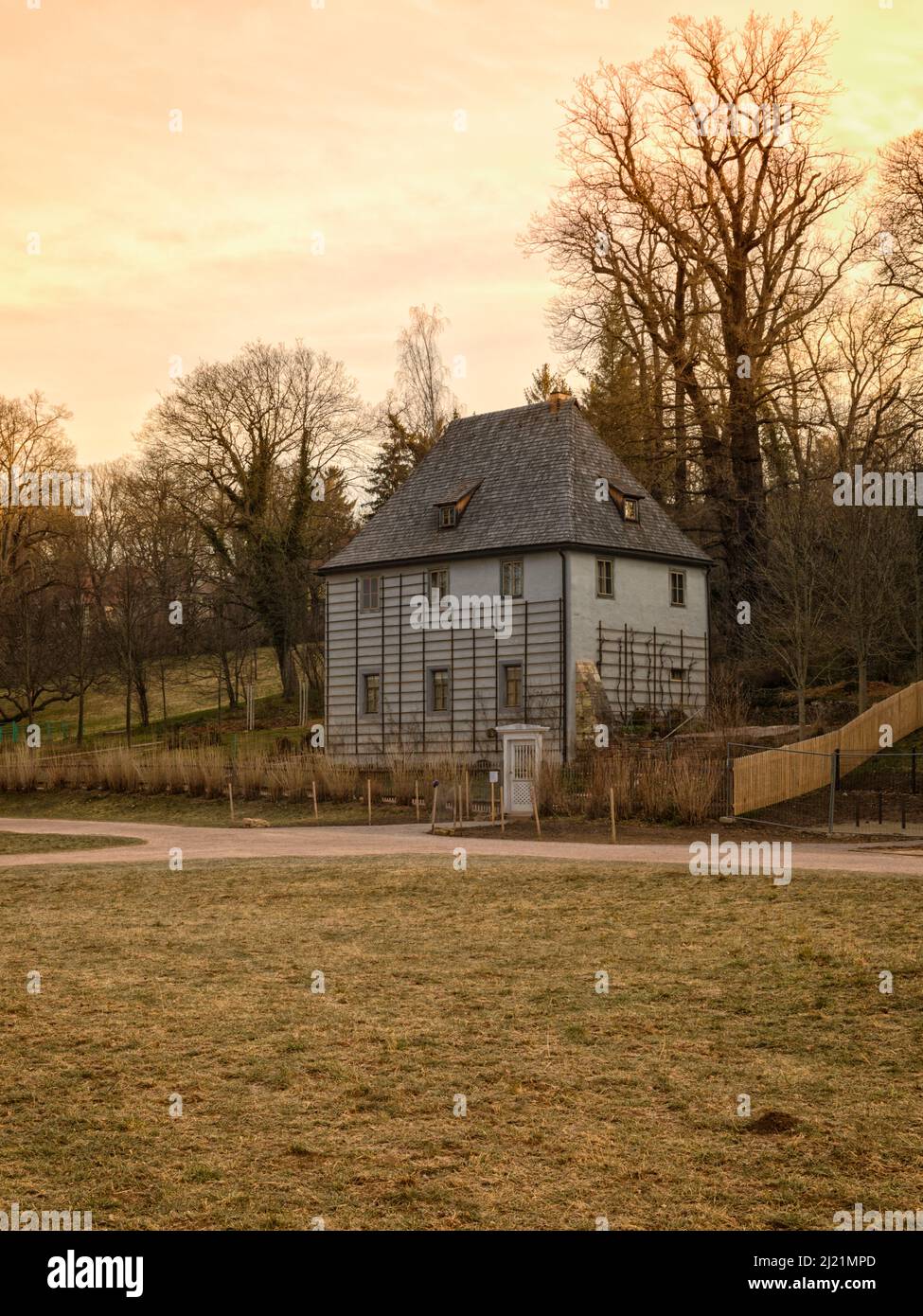 Goethe's summer house at the Park an der Ilm, Weimar, Thuringia, Germany Stock Photo