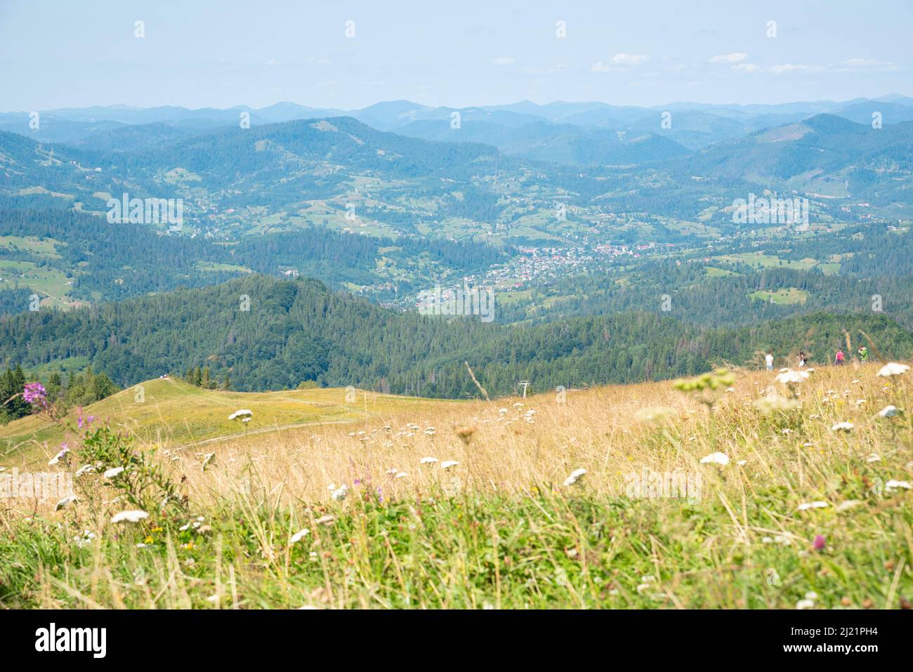 Mountain top in Ukraine country side Stock Photo