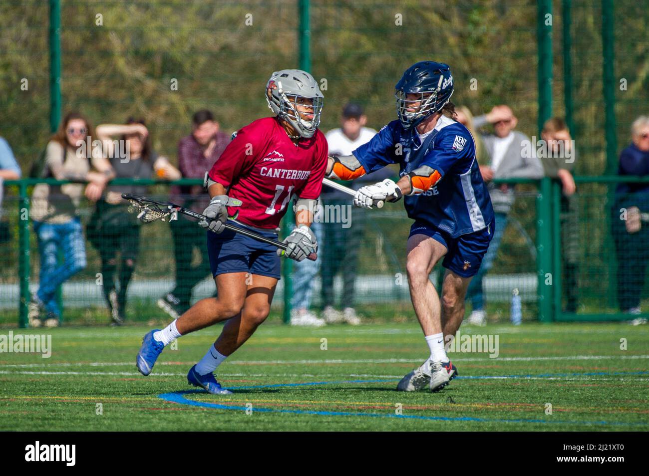The men's lacrosse game. CCCU vs Kent. The University of Kent