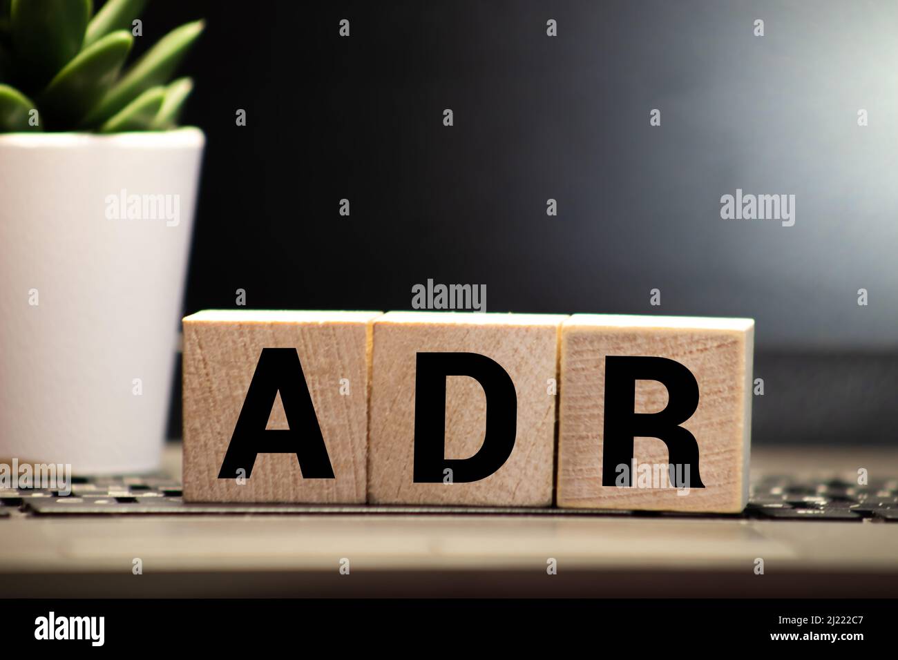 Letter Block In Word ADR Abbreviation Of Adverse Drug Reaction On Wood Background Stock Photo 
