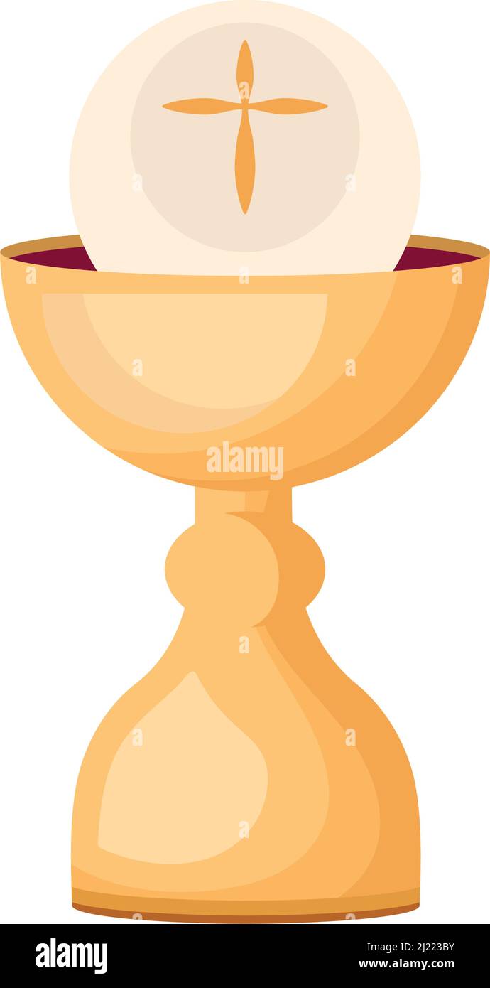 first communion chalice Stock Vector
