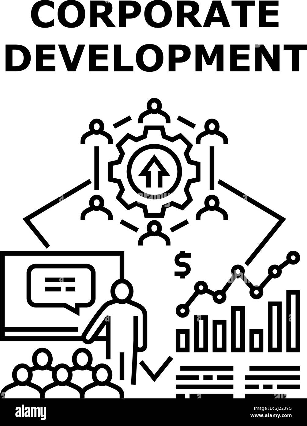 Corporate Development Vector Concept Illustration Stock Vector Image