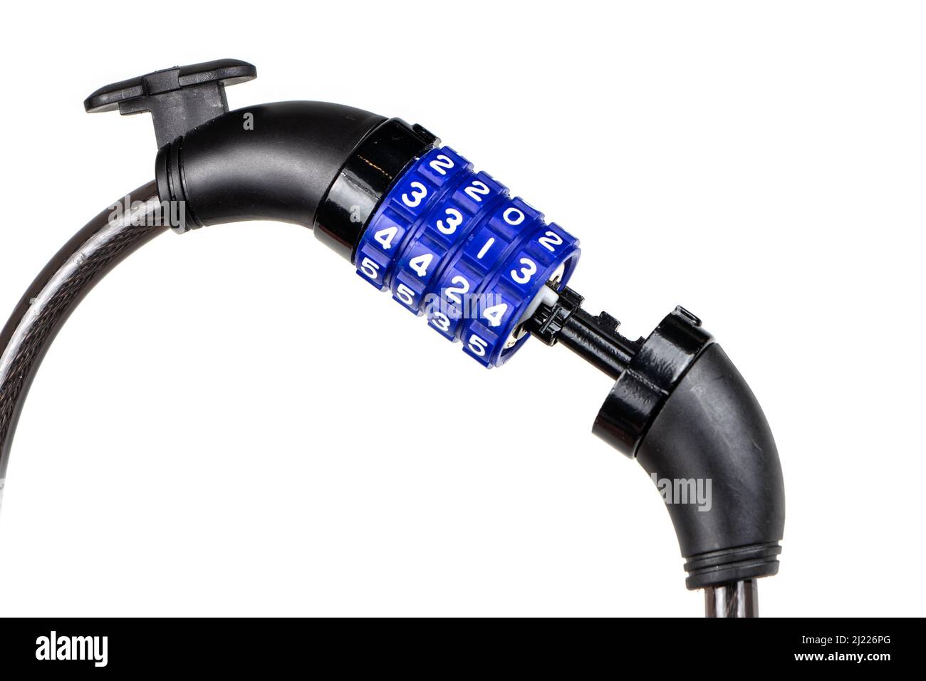 Code bike lock isolated on white background. Protects the bike from