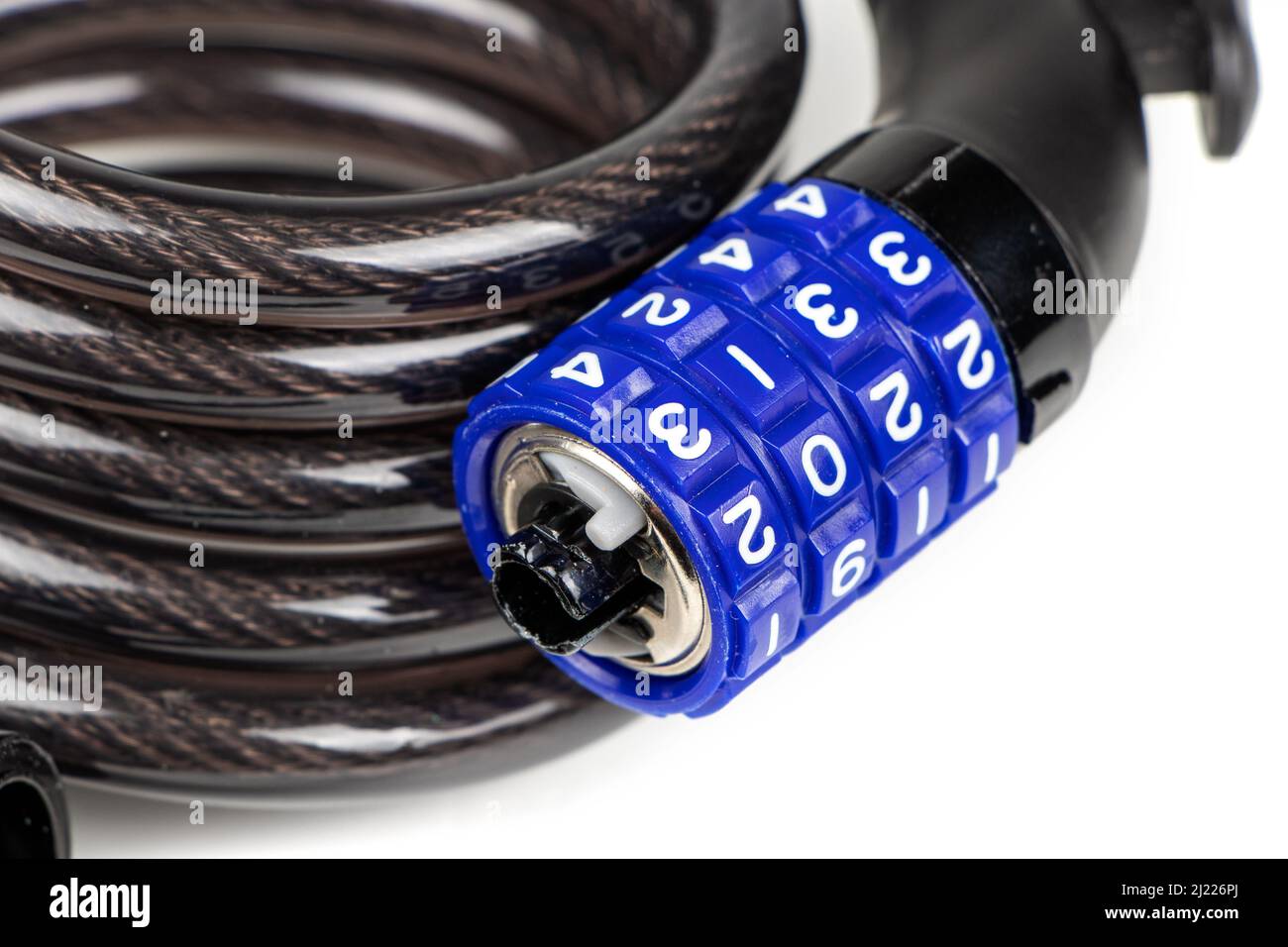 Code bike lock isolated on white background. Protects the bike from