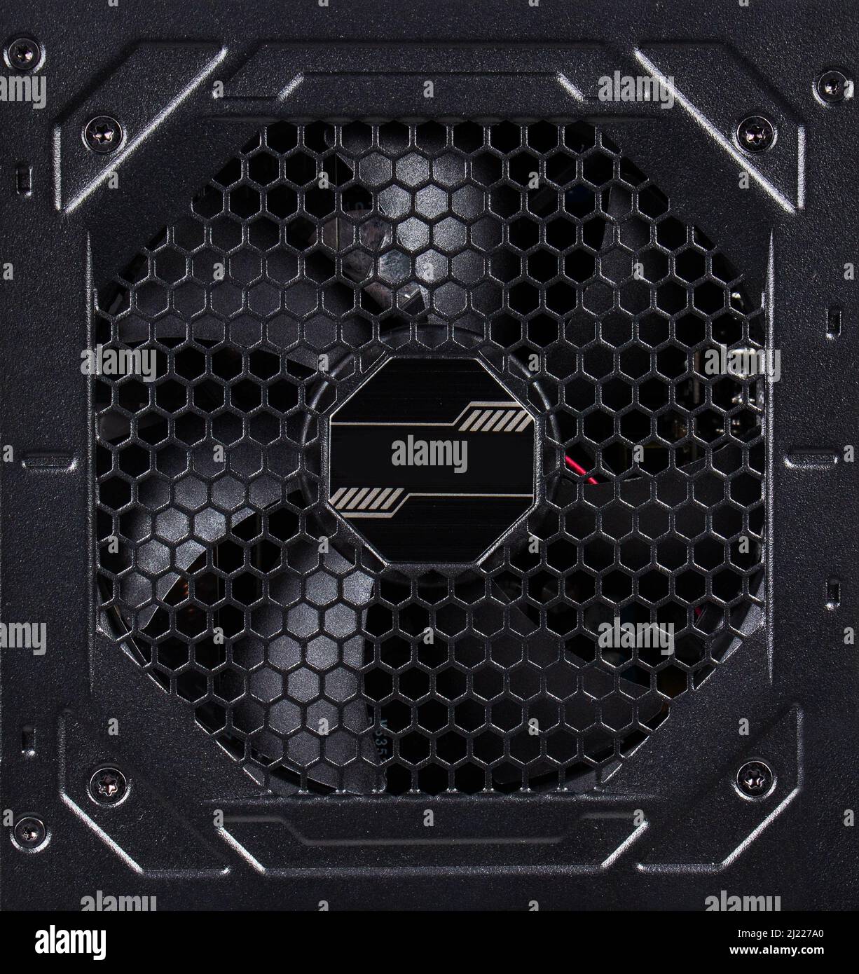 Computer power supply fan background Stock Photo Alamy
