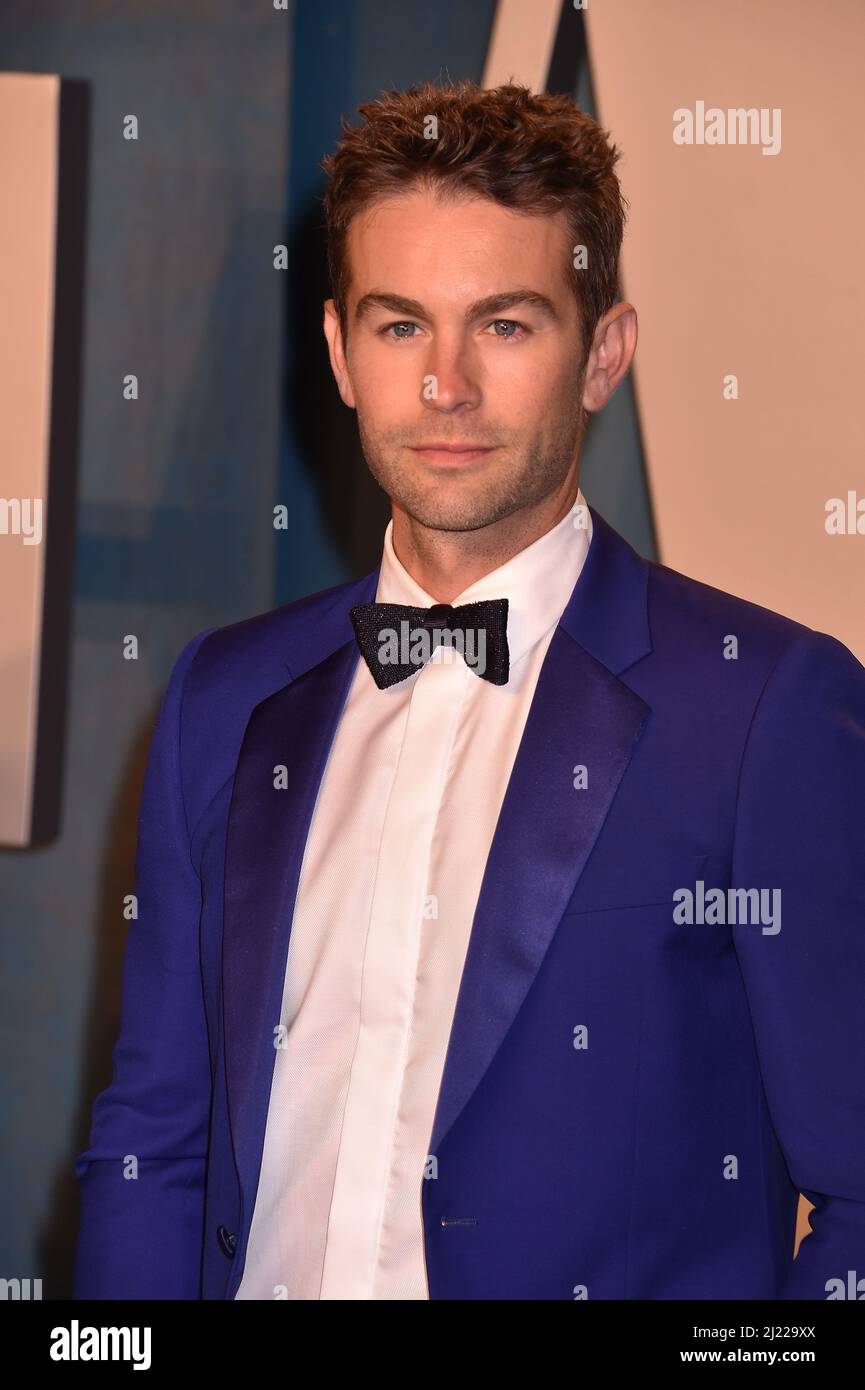 LOS ANGELES, CALIFORNIA - March 27: Chace Crawford Arrivals for the Vanity Fair Oscar Party hosted by Radhika Jones at the Wallis Annenberg Center for Stock Photo