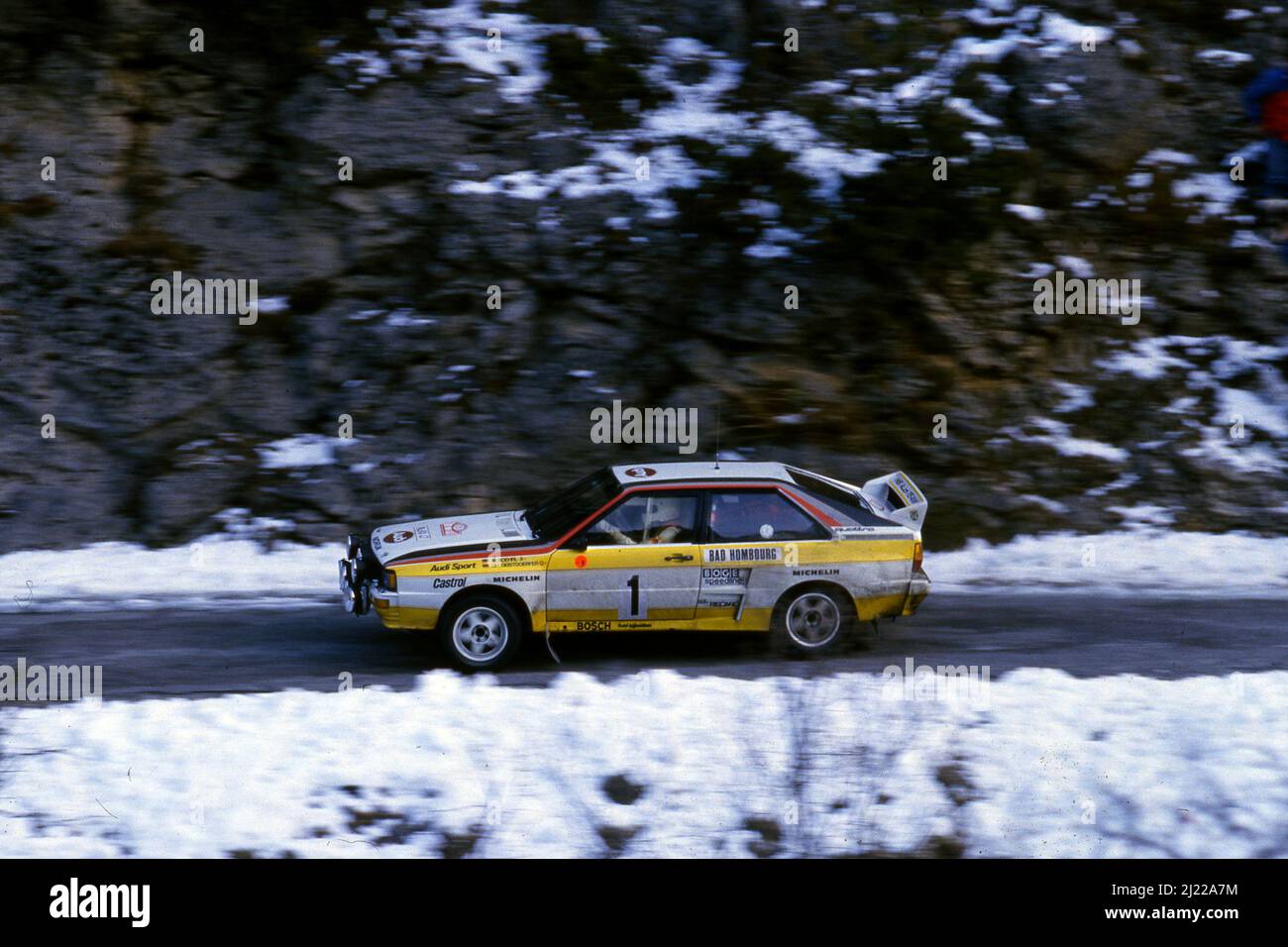 Walter Rohrl (GER) Christian Geistdorfer (GER) Audi Quattro GrB Audi ...