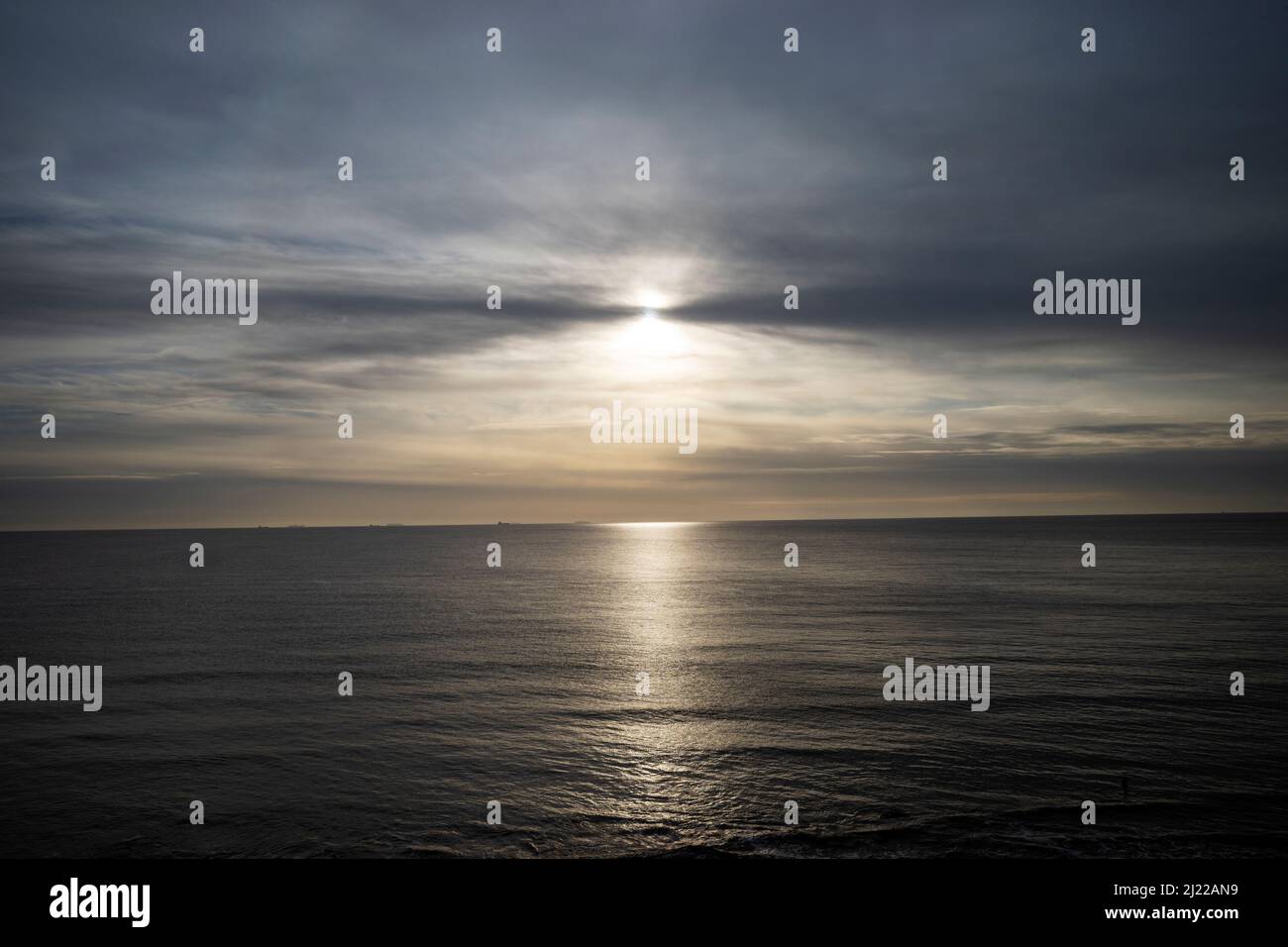 Sunrise over the North Sea Bawdsey Suffolk England Stock Photo