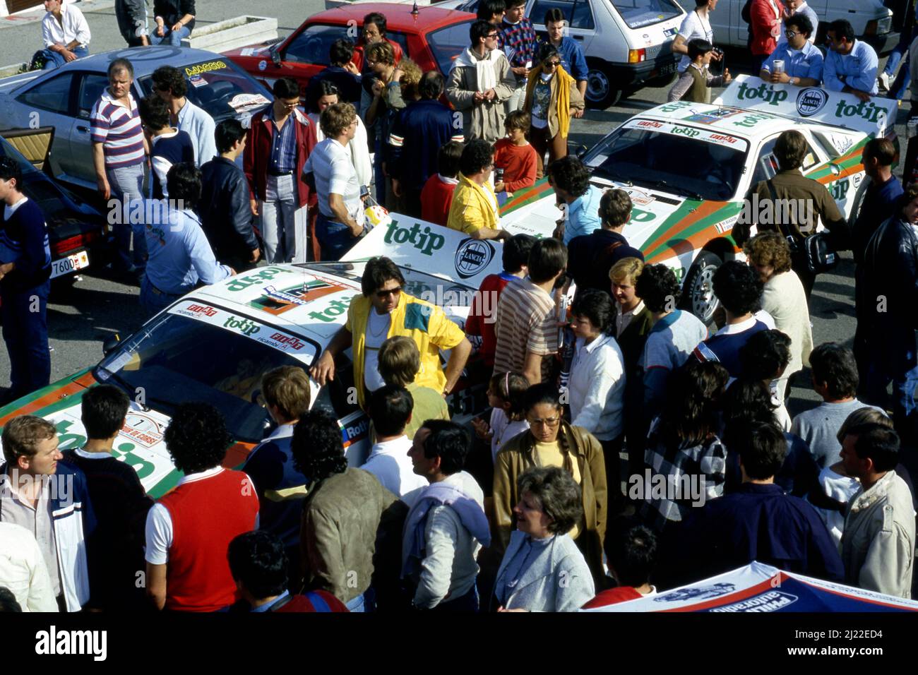Jolly Club Racing Lancia Rally 037 Jolly Club car park assistance Stock Photo - Alamy