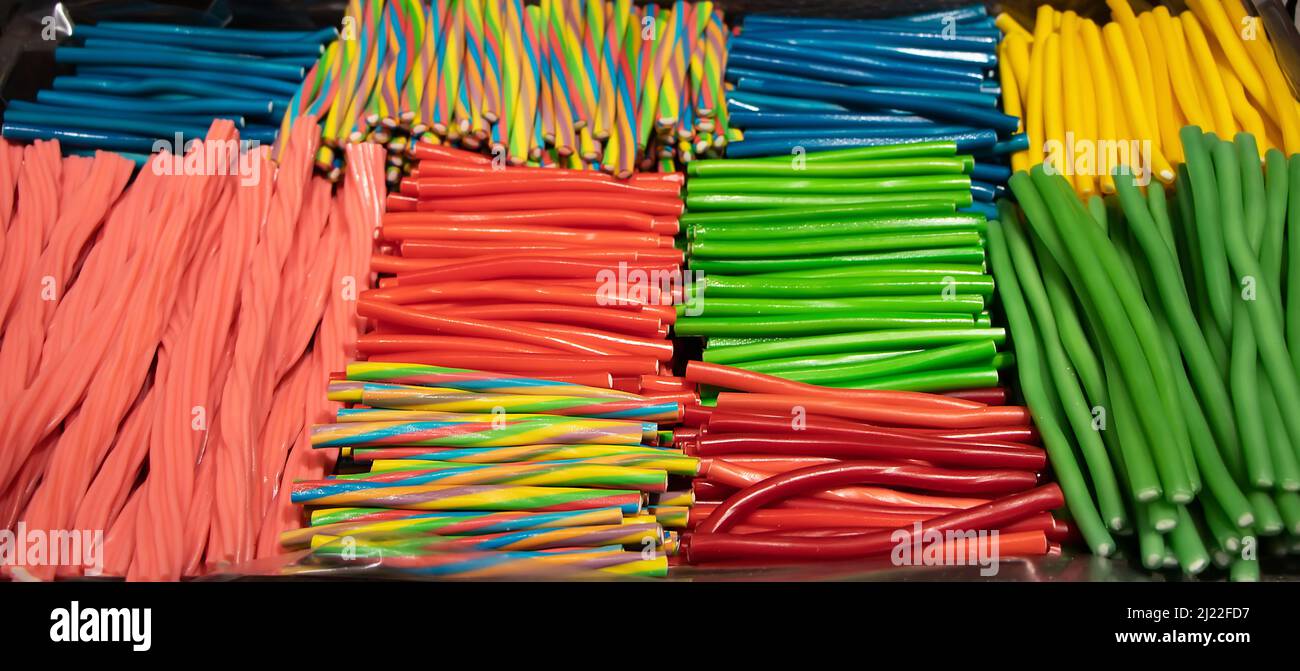 Sweet candies rope string shaped sweets dessert food generate a